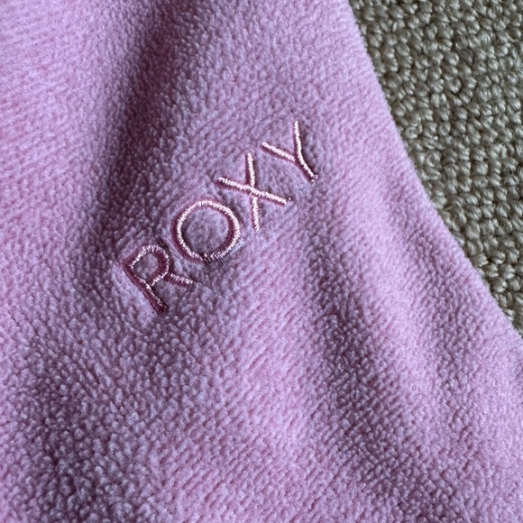 Roxy Soft Full Zip Fleece Jacket Winter Ski Outdoor Top Light Pink Youth 14 XL - Picture 7 of 12